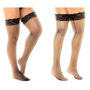 Mapale 1110 Fishnet Thigh Highs Color Black
